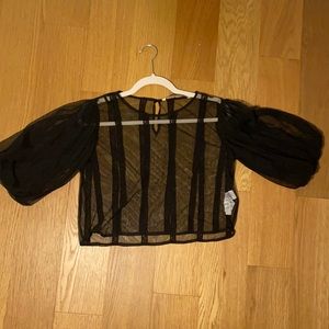 Sheer Lace Black Top